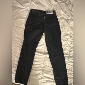 Ragged Priest Black Mom Jean Size 30